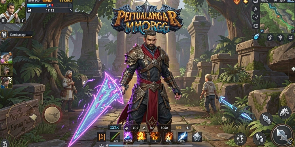 Screenshot gameplay 33ZK menampilkan aksi seru di dunia MMORPG.