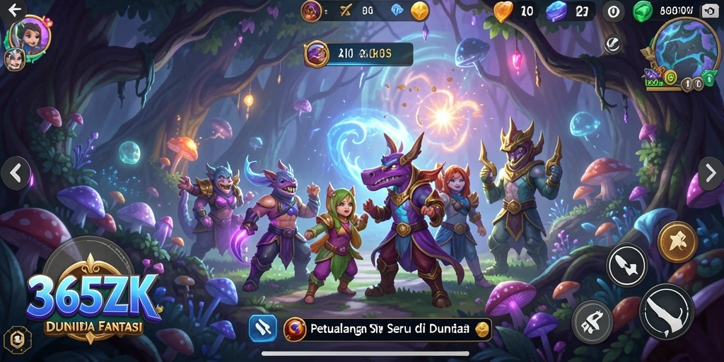 Tampilan gameplay seru 365ZK dengan berbagai petualangan.