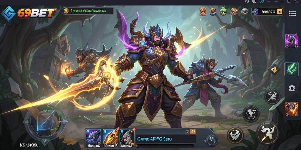 Screenshot gameplay 69BET menunjukkan aksi pertarungan yang mengasyikkan.