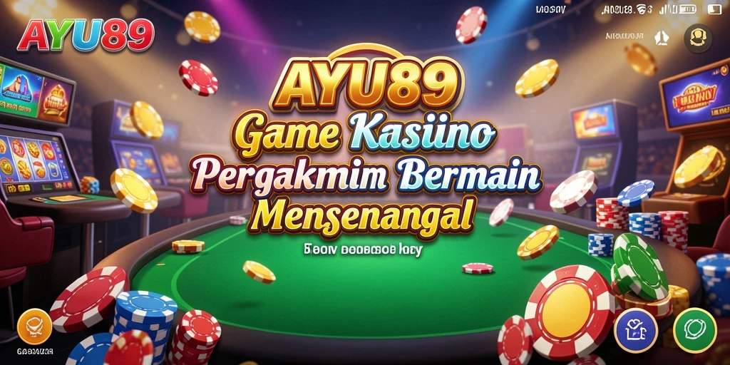 Tampilan utama AYU89 menampilkan suasana kasino yang menegangkan dan menarik.