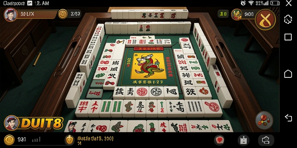 Tampilan permainan Mahjong yang menarik dari DUIT8.