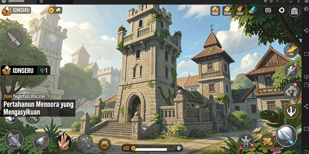 Tangkapan layar menampilkan aksi mendebarkan dari gameplay Tower Defense.