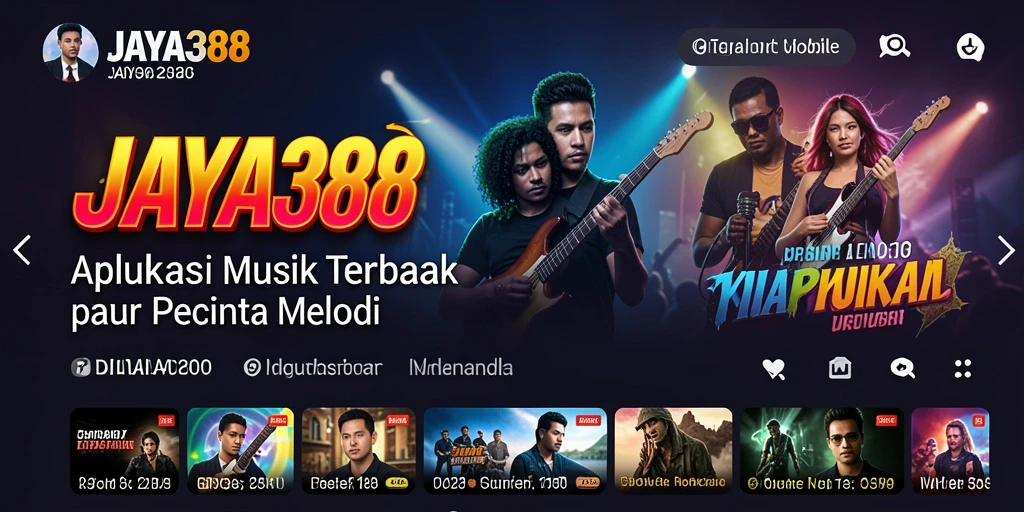 Screenshot utama JAYA388 menampilkan antarmuka musik yang menarik.