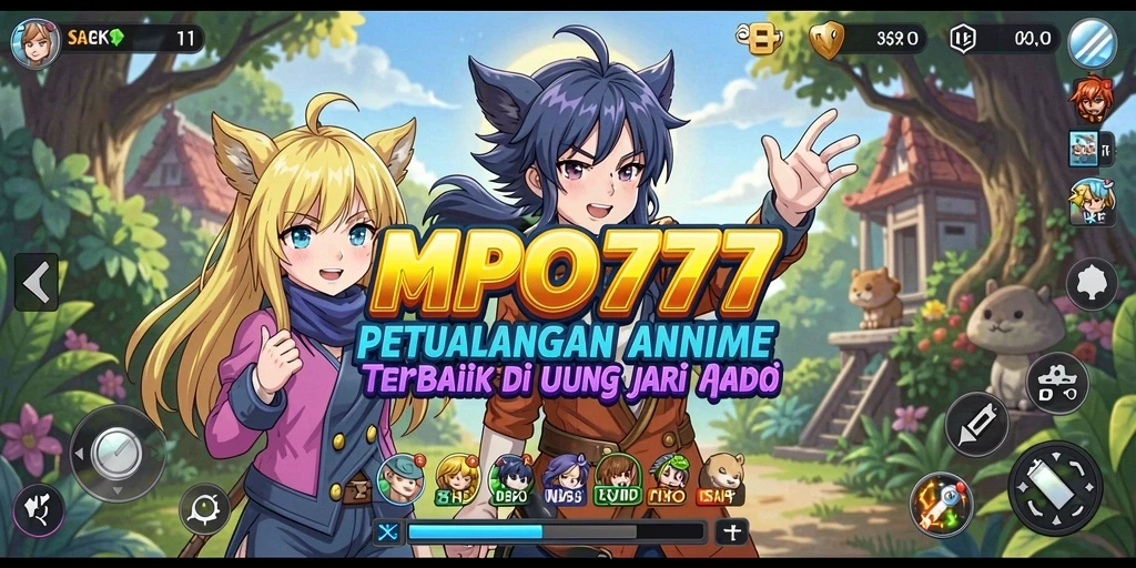 Tampilan seru dari gameplay MPO777 dengan karakter Anime yang dinamis.