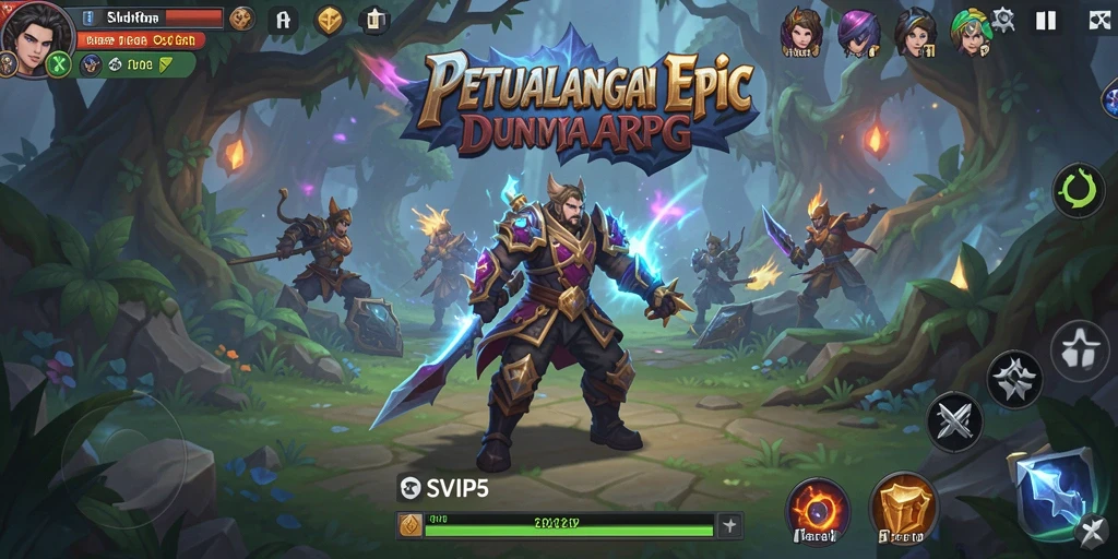 Tampilan gameplay ARPG yang mendebarkan dan interaktif.